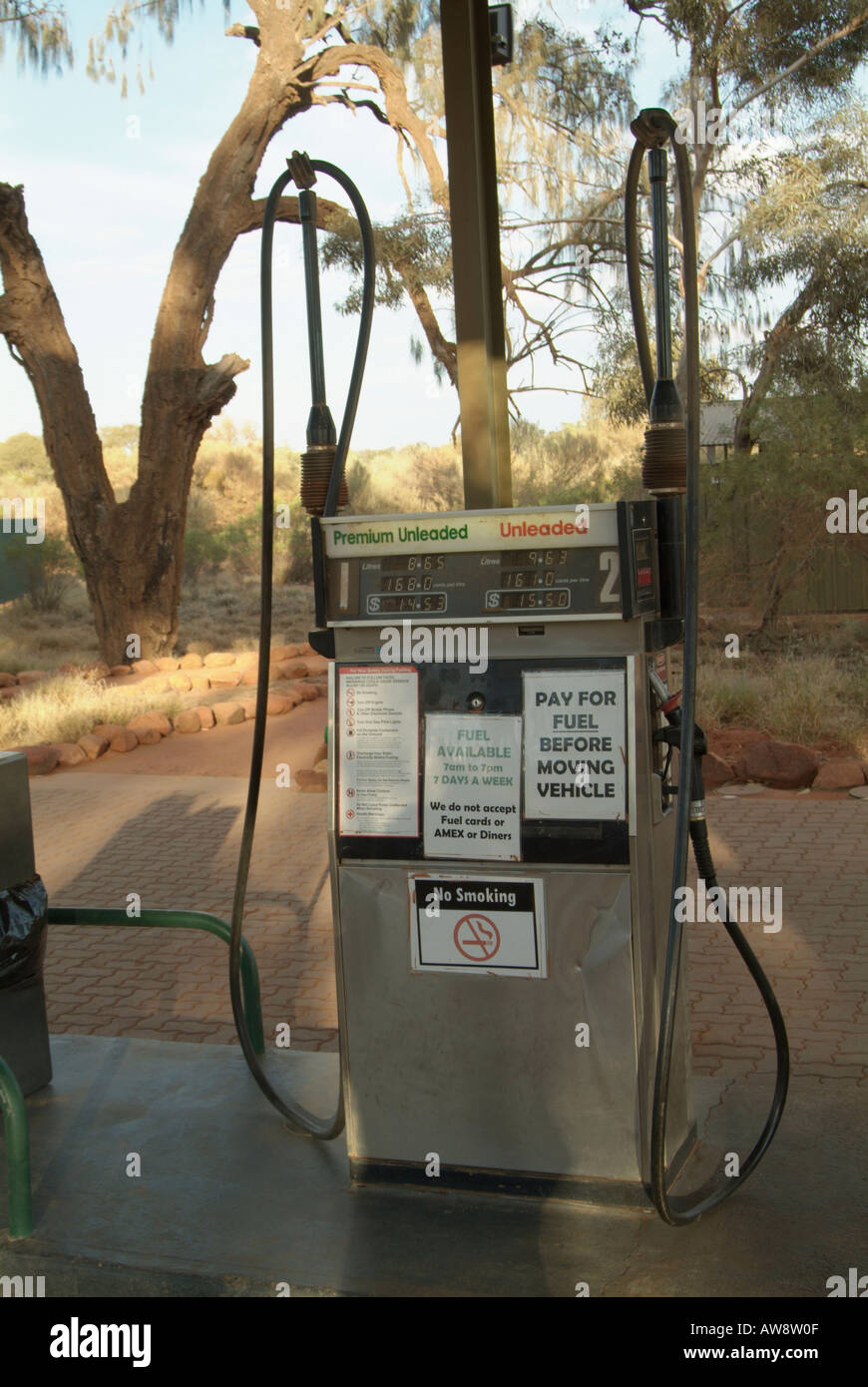 remote petrol gas filling station in the Australian outback desolate