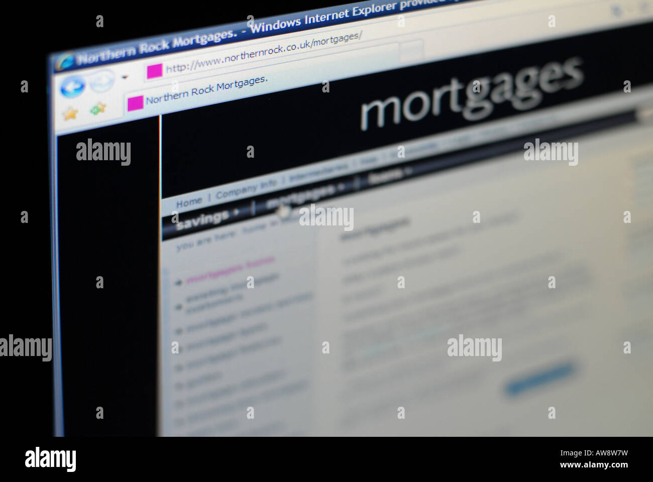 northern rock website creative focus Stock Photo Alamy