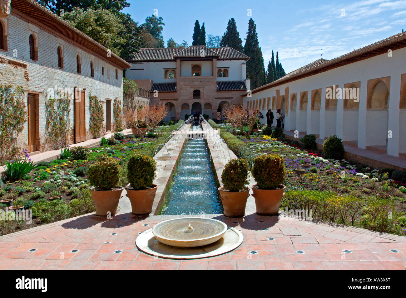 Alhambra Generalife The WaterGarden Stock Photo Alamy