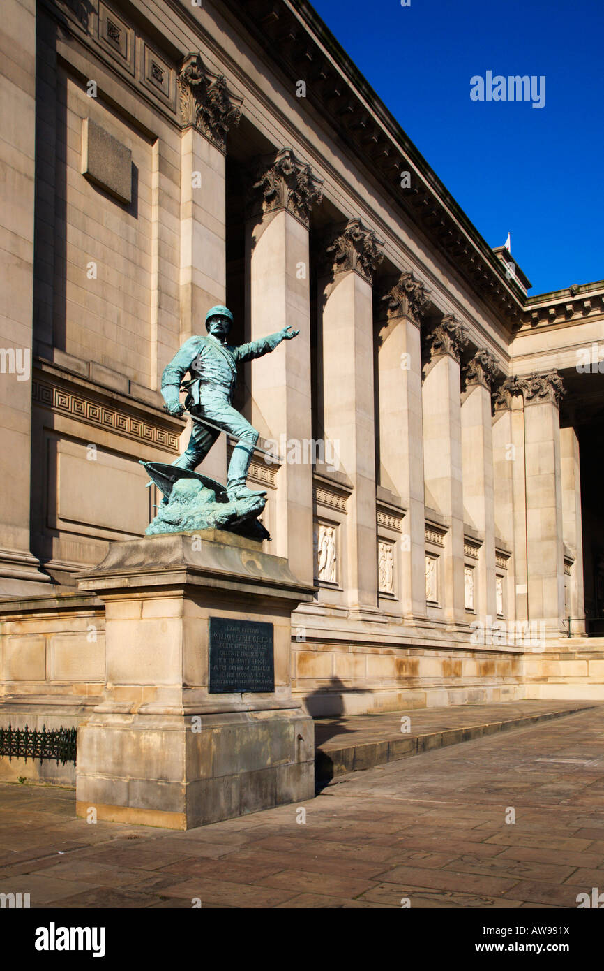 Statue of Major General William Earle at St Georges Hall Liverpool England Stock Photo