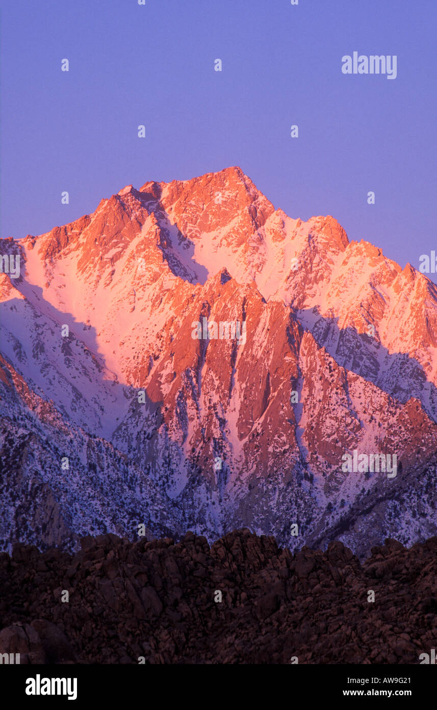 Winter Dawn On Lone Pine Peak From The Alabama Hills Inyo National winter-dawn-on-lone-pine-peak-from-the-alabama-hills-inyo-national
