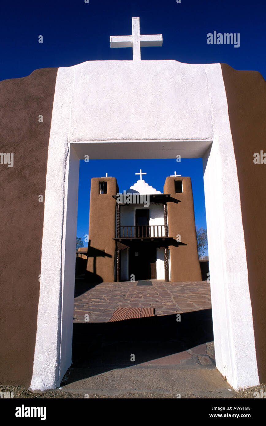 Morning light on San Geronimo Chapel Taos Pueblo World Heritage Site