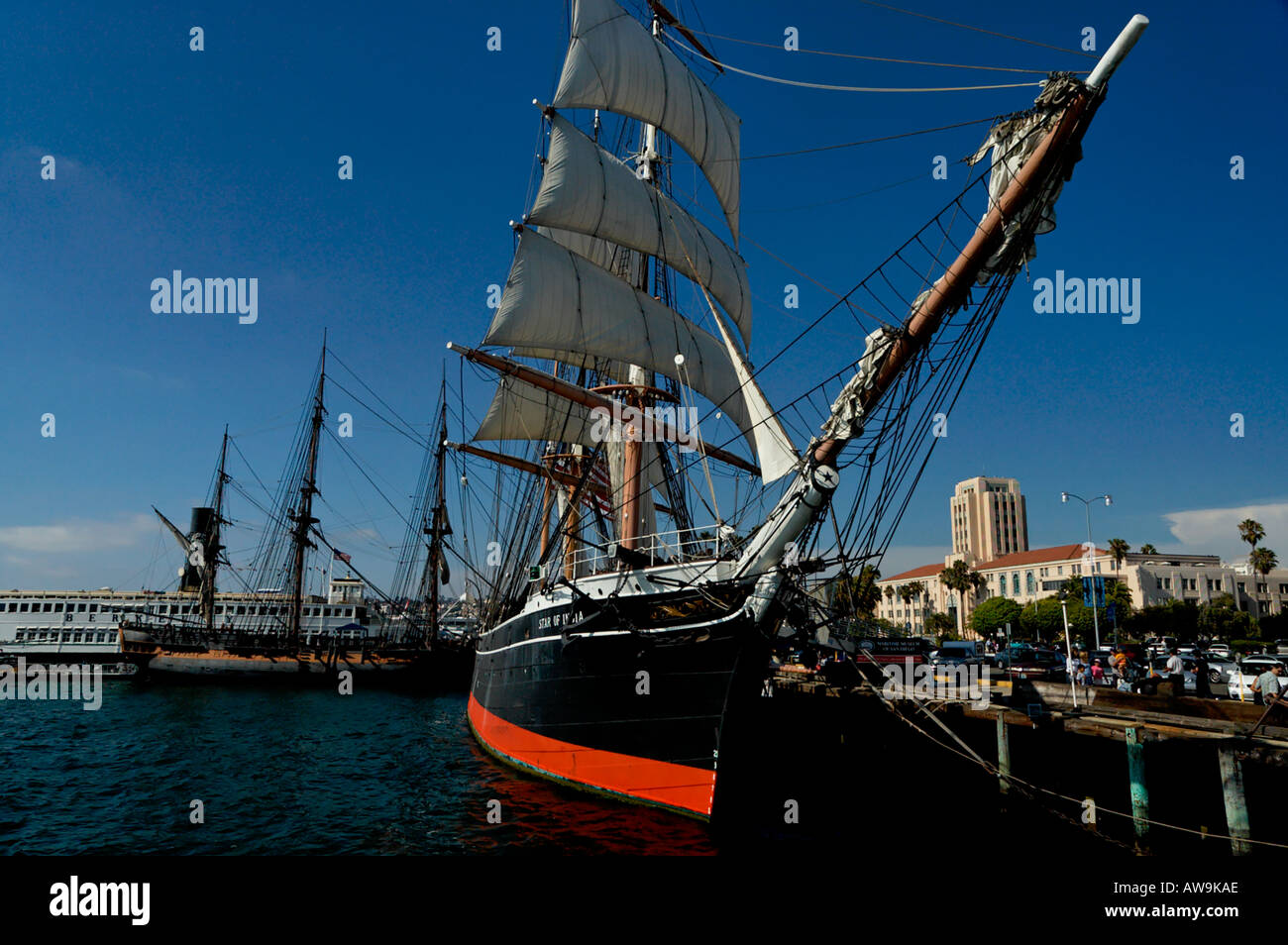 The Star of India sailing ship is part of the San Diego Maritime Museum's fleet of historic