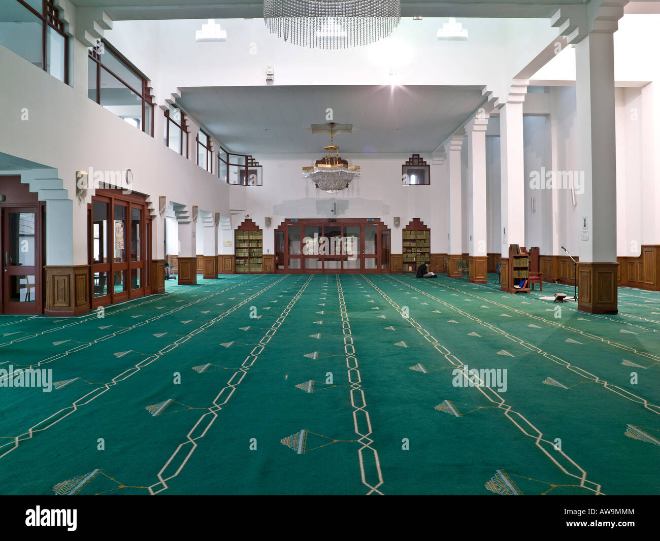 Mosque and Islamic Centre, Edinburgh, view of interior Stock Photo