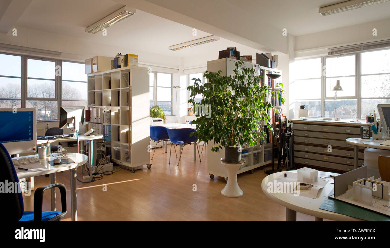 Rooftop Office, Cowleaze House, Kingston upon Thames, England Stock