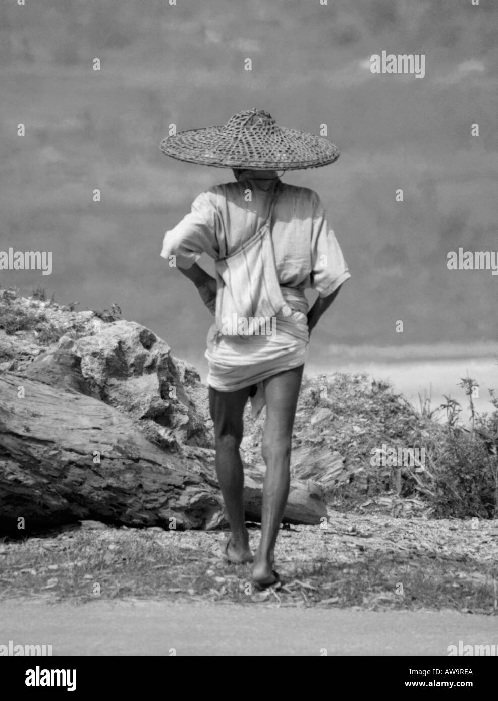 Old nepali man Stock Photo