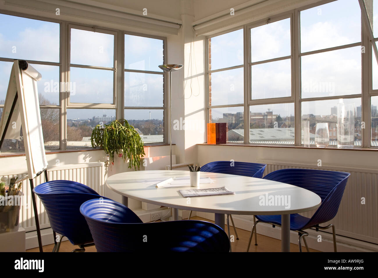 Rooftop Office, Cowleaze House, Kingston upon Thames, England Stock