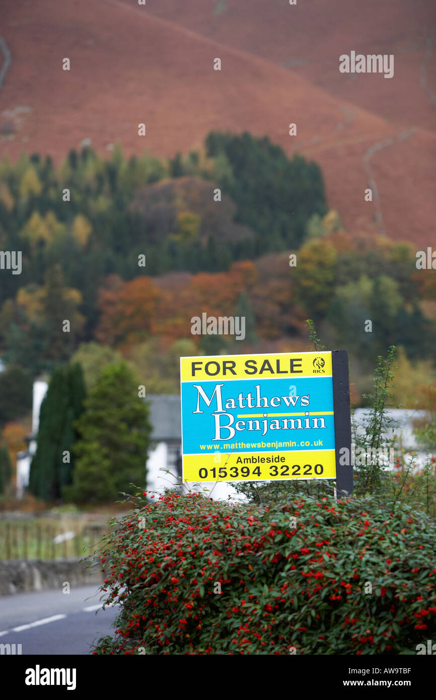 for sale signs in rural England Stock Photo