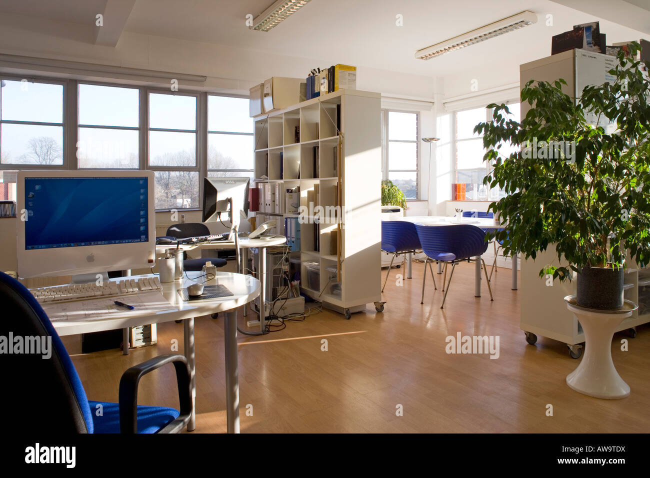 Rooftop Office, Cowleaze House, Kingston upon Thames, England Stock
