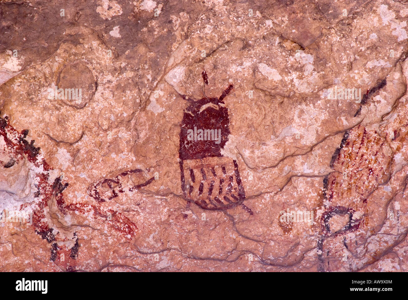 4000 year old Self portrait pictograph Stock Photo