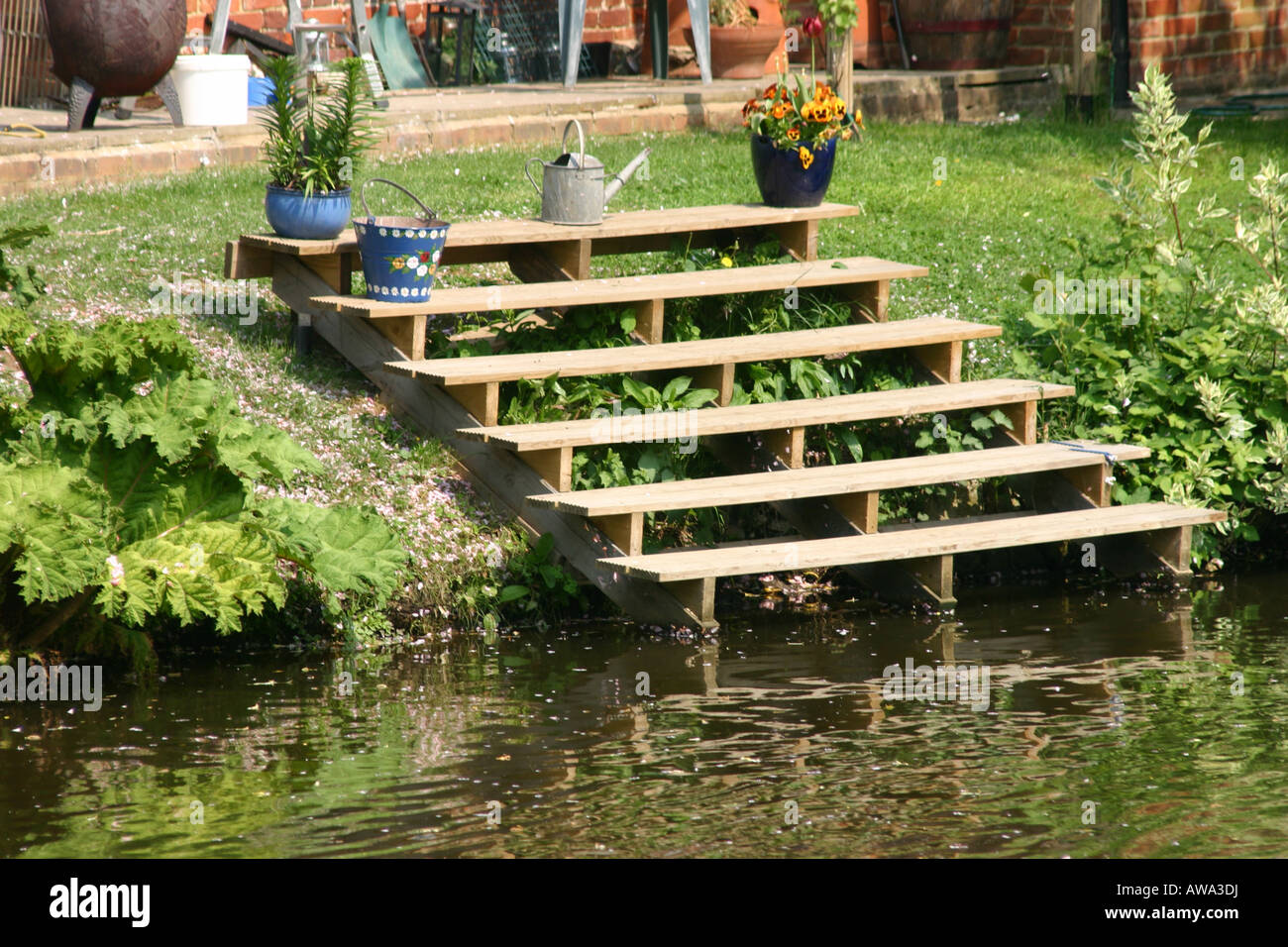 Wooden Desending River Riverside Garden High Resolution Stock Photography And Images Alamy
