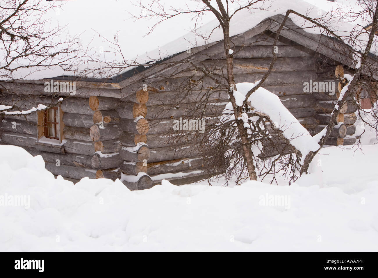 A Well Insulated Log Cabin House In Saariselka Northern Finland
