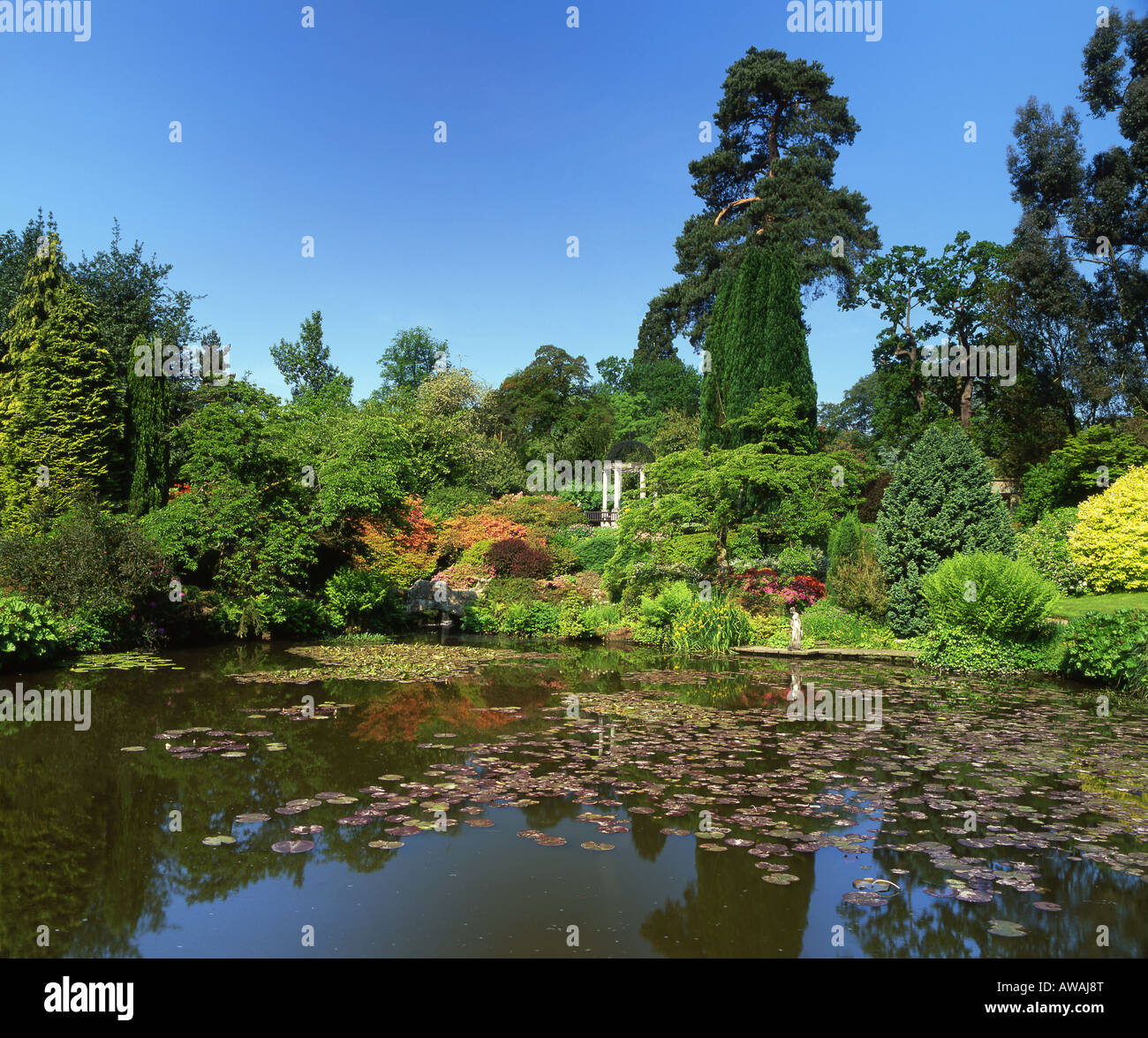 The Temple Garden at Cholmondeley Castle, Cholmondeley, Cheshire, England, UK Stock Photo
