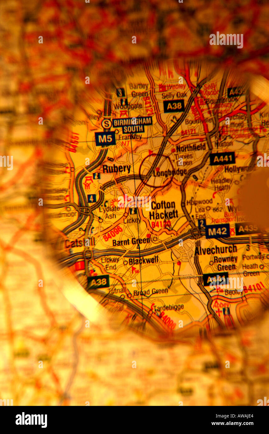 Birmingham map hi-res stock photography and images - Alamy