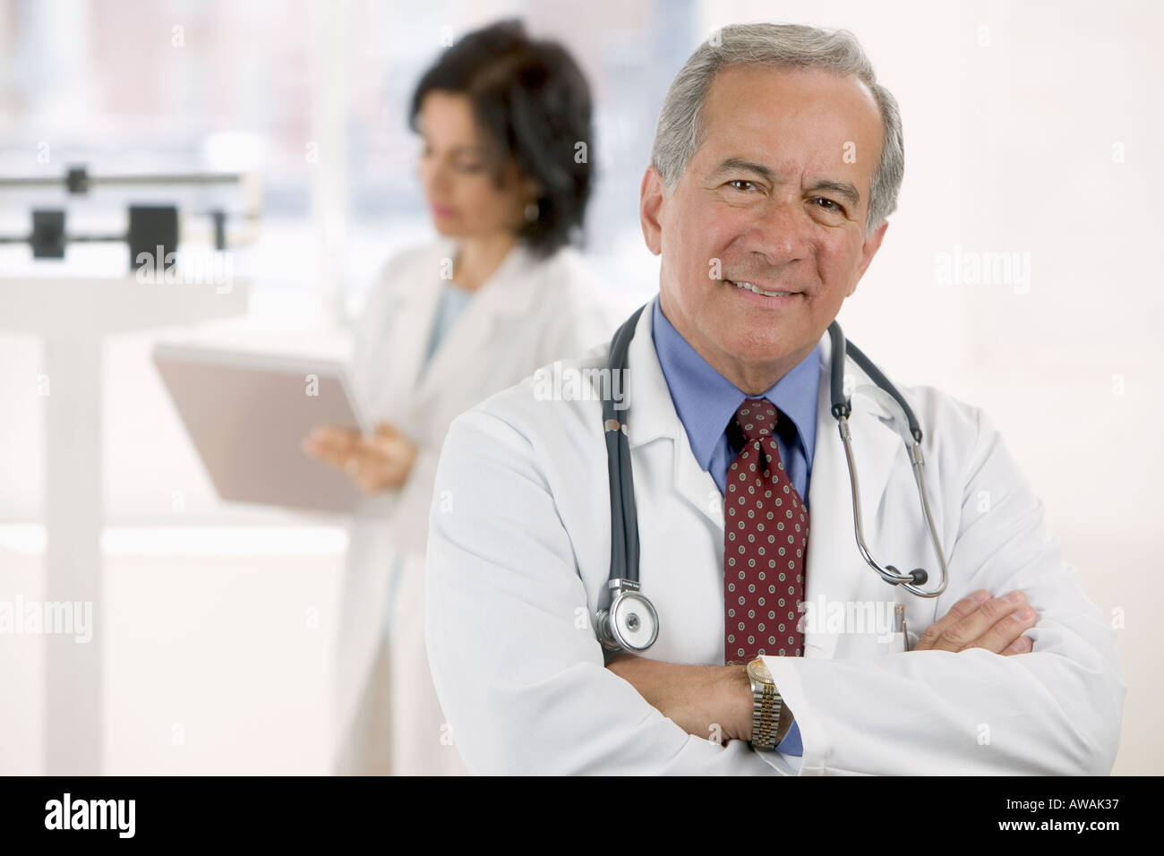 Male and female healthcare professionals Stock Photo