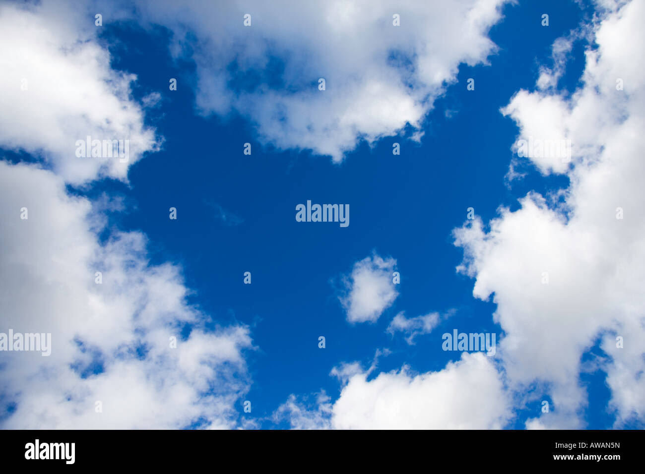 White clouds in a blue sky Stock Photo