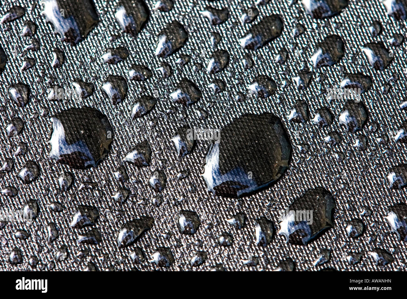 Water drops on fabric Stock Photo