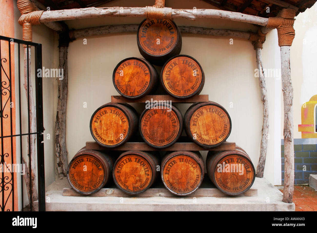 Tequila barrels Stock Photo Alamy