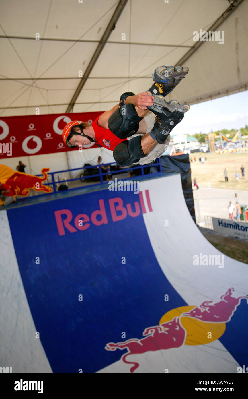 Inline skating Half pipe Stock Photo Alamy