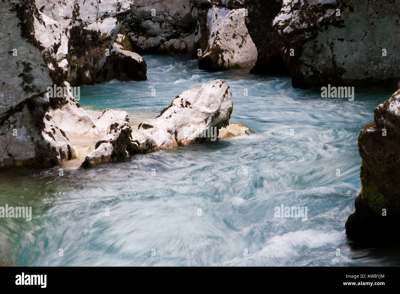 Soča river in Slovenia Stock Photo