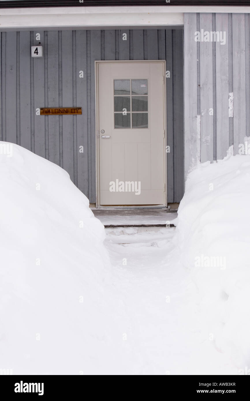 A well insulated house in Saariselka Northern Finland Stock Photo Alamy