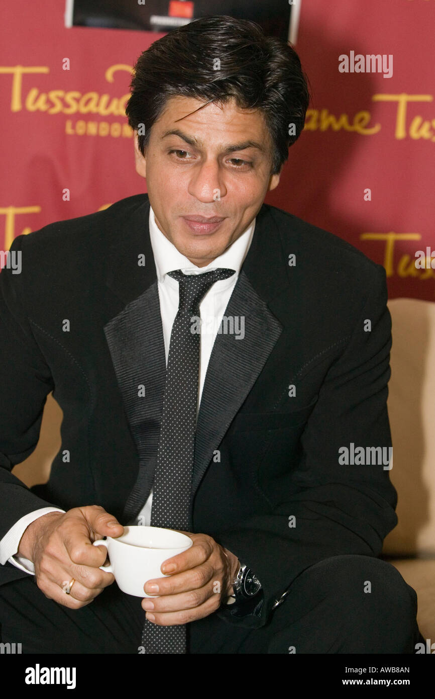 Bollywood Actor Shah Rukh Khan at a visit to Madame Tussauds in London Stock Photo