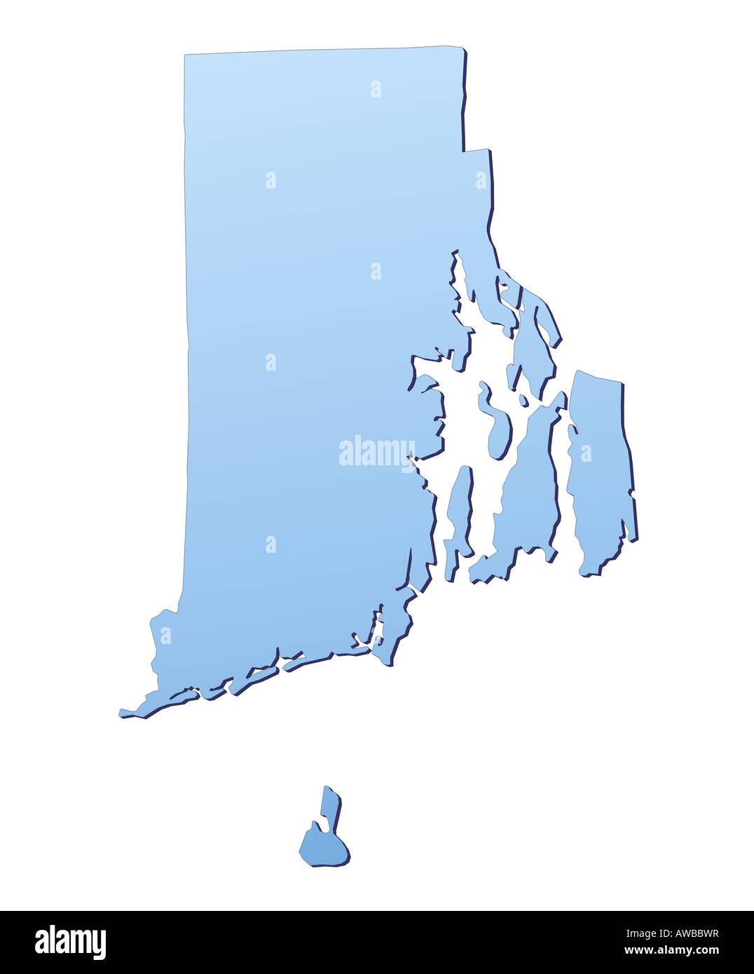 Rhode Island map Stock Photo