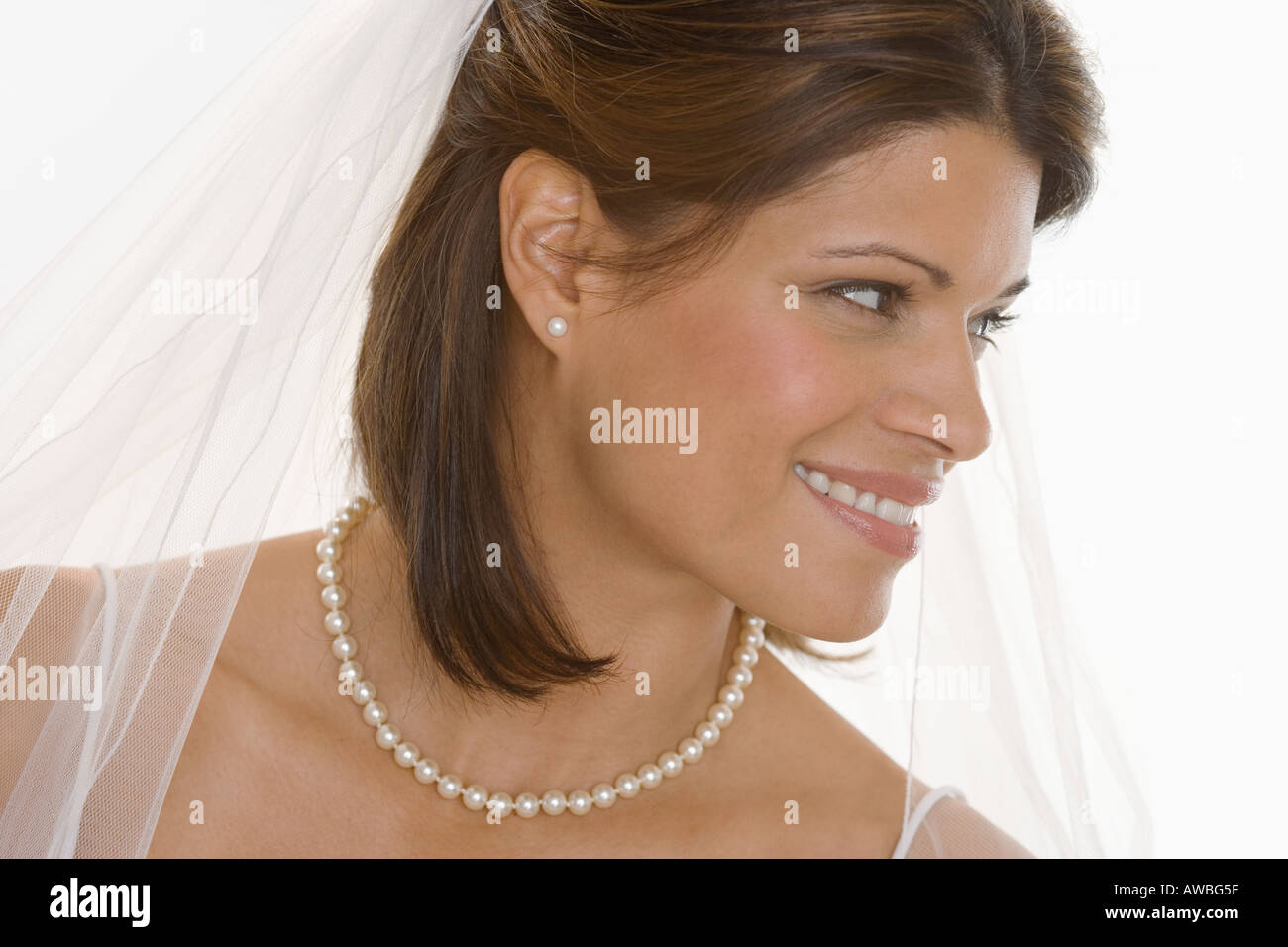 Close portrait young bride hi-res stock photography and images - Alamy