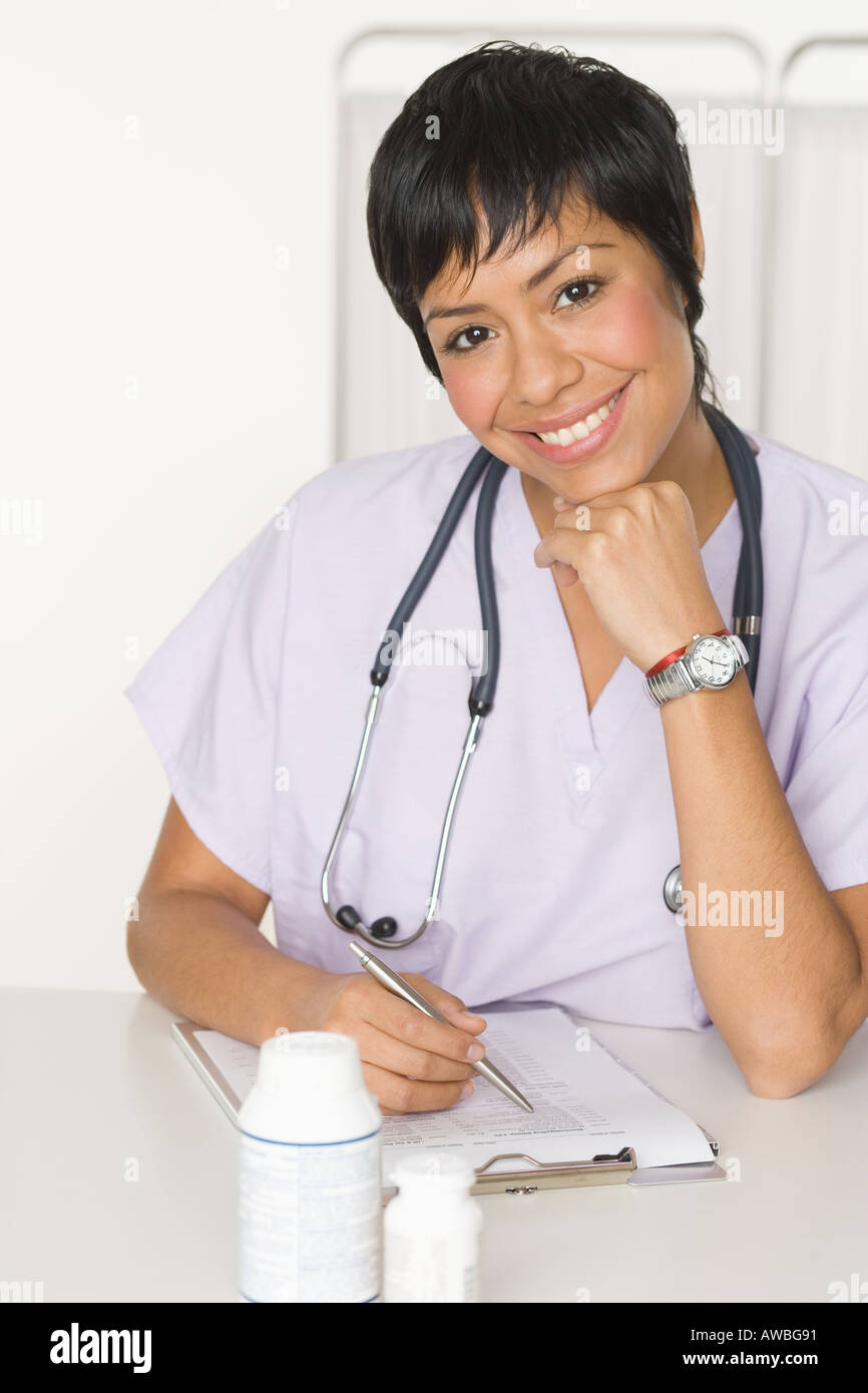 Portrait of female health practitioner Stock Photo