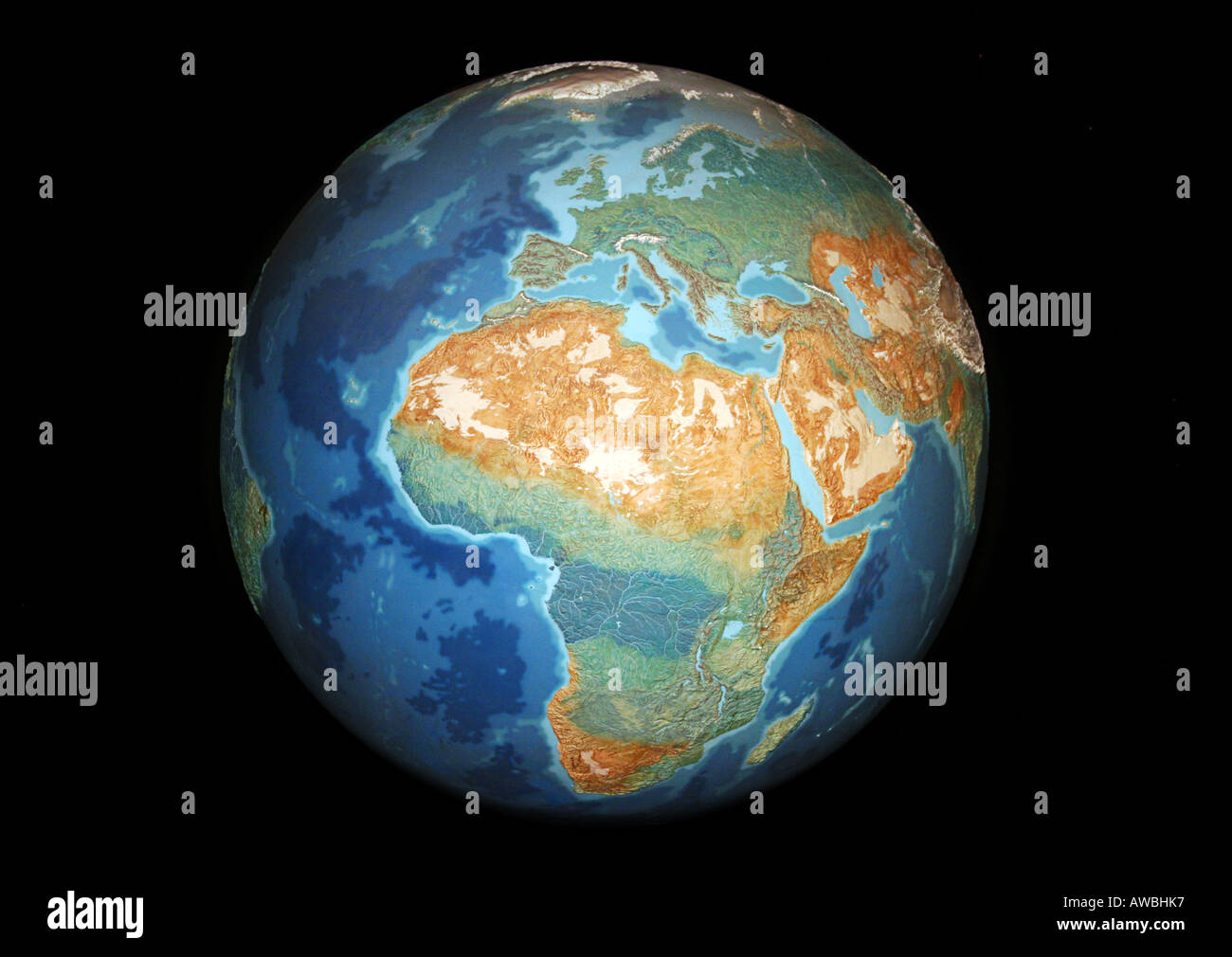 Globe of the Earth in color Stock Photo