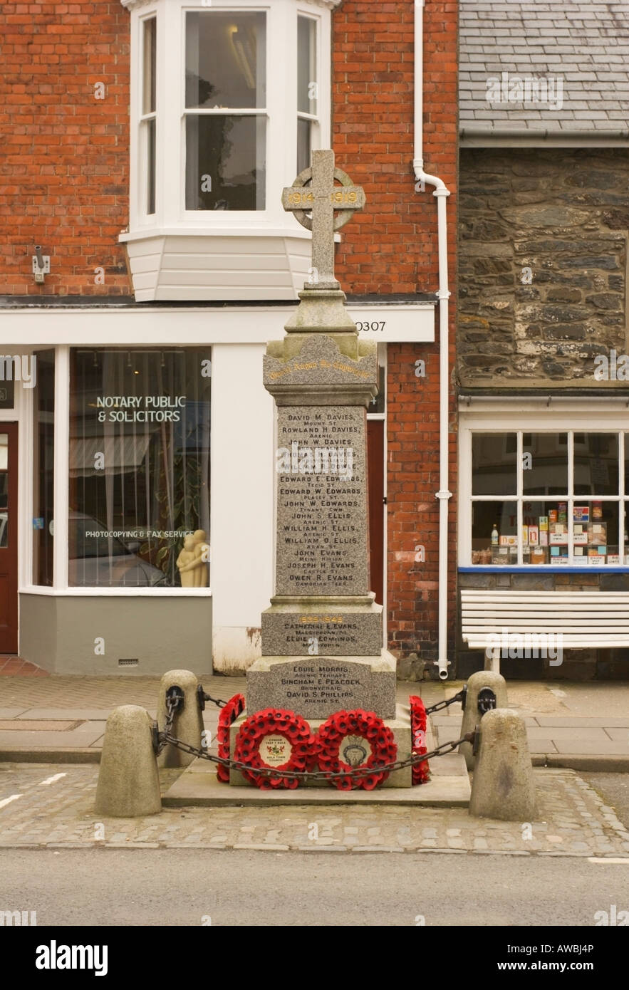 Bala War Memorial, Gwynedd, North Wales Stock Photo