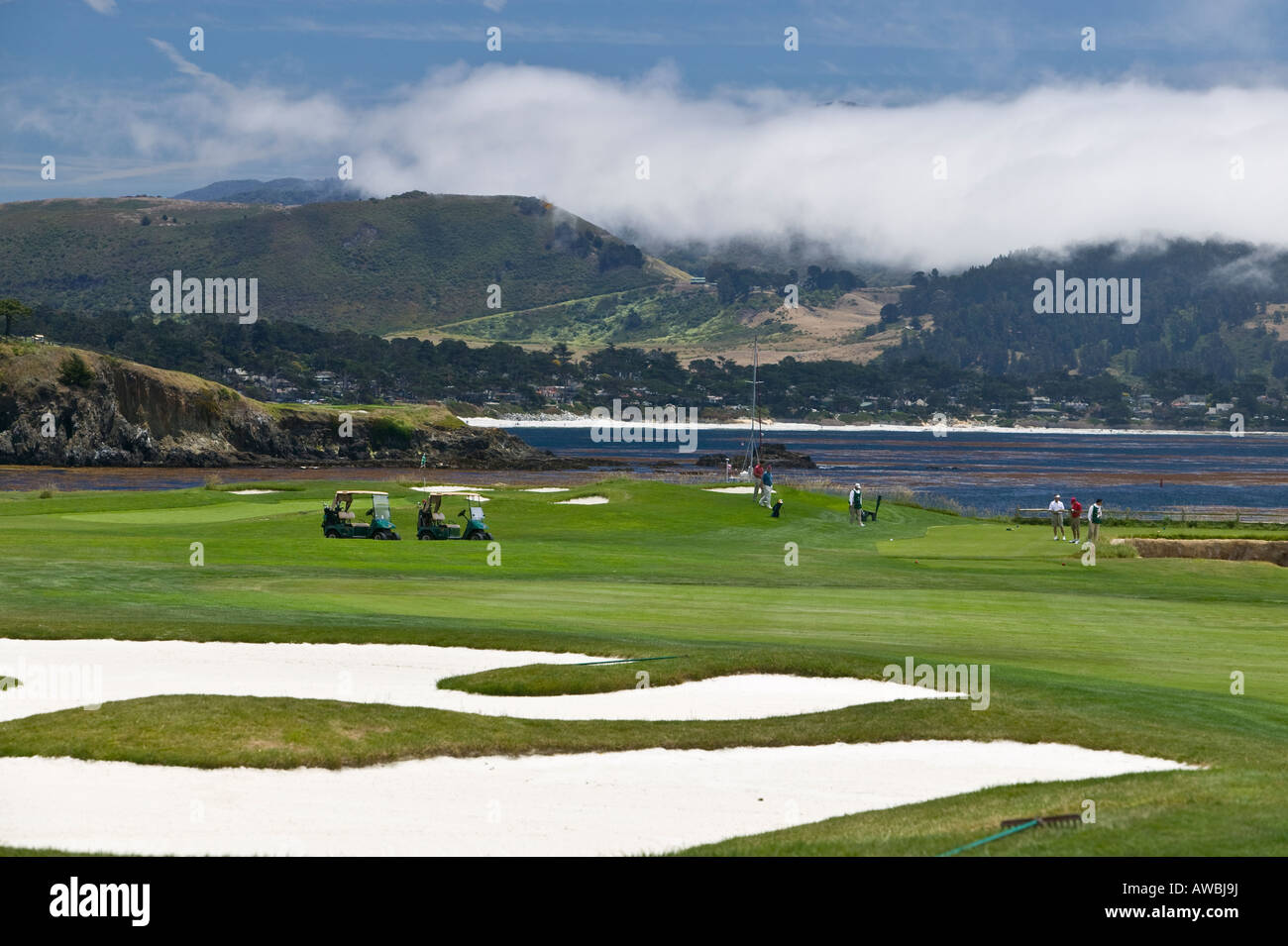 Carmel Pebble Beach, Golf Course California, USA Stock Photo Alamy