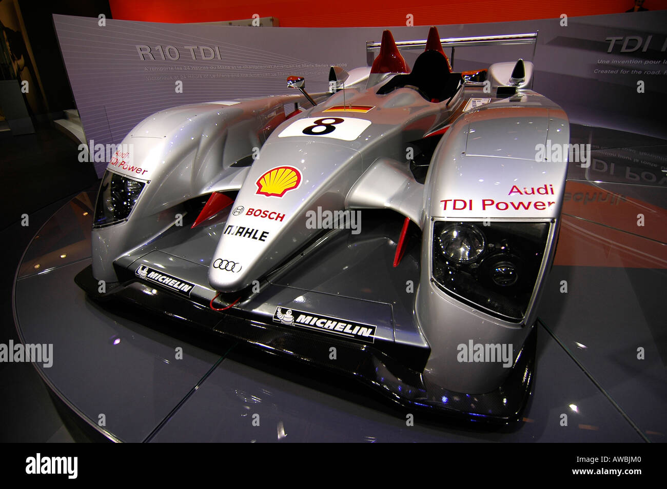 A Formula One car at the Paris 2006 World Car Exhibition. Stock Photo