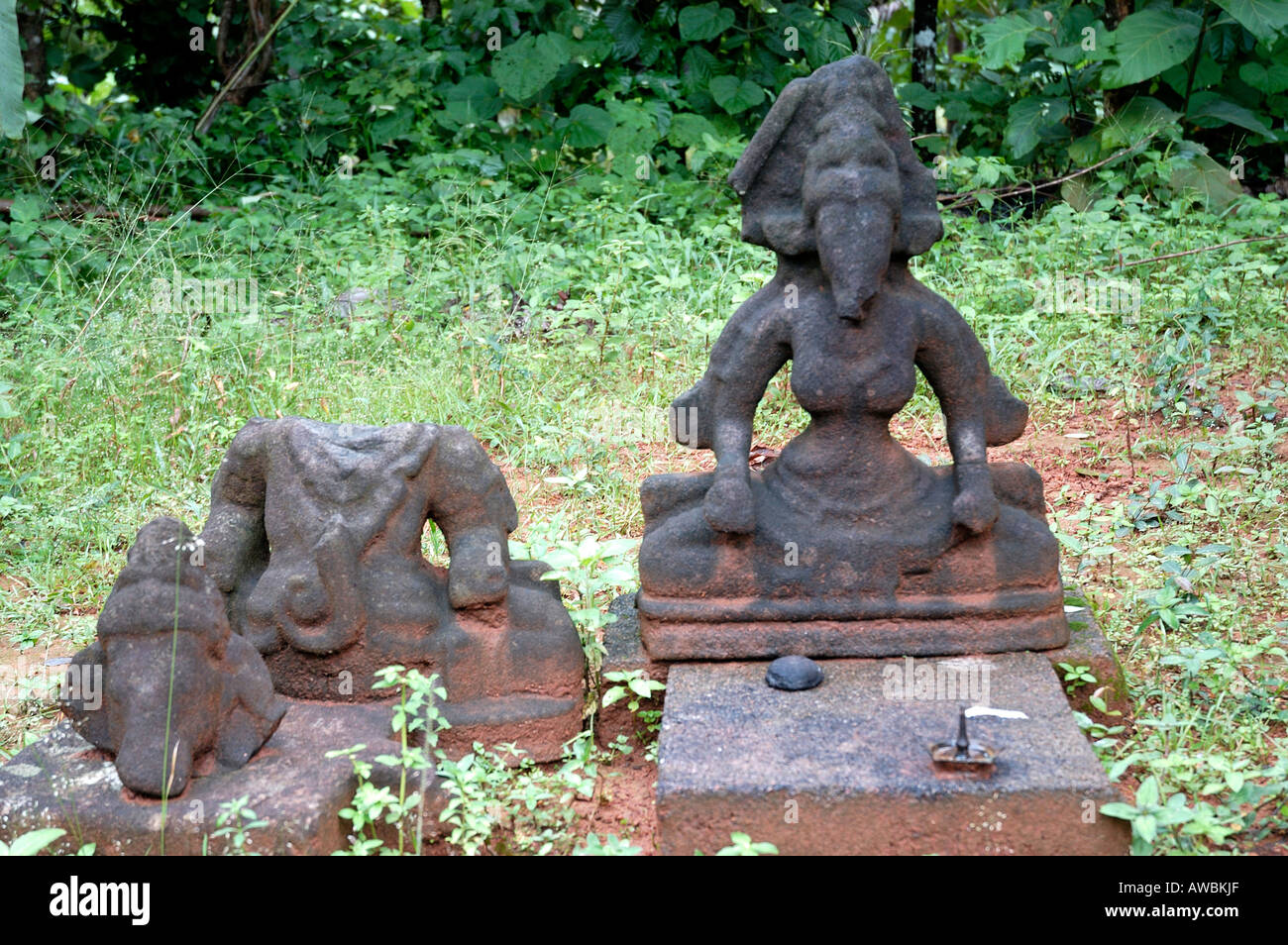 ANCIENT STONE IDOLS FOUND NEAR THATTEKAD BIRD SANCTUARY, ERNAKULAM DIST Stock Photo Alamy