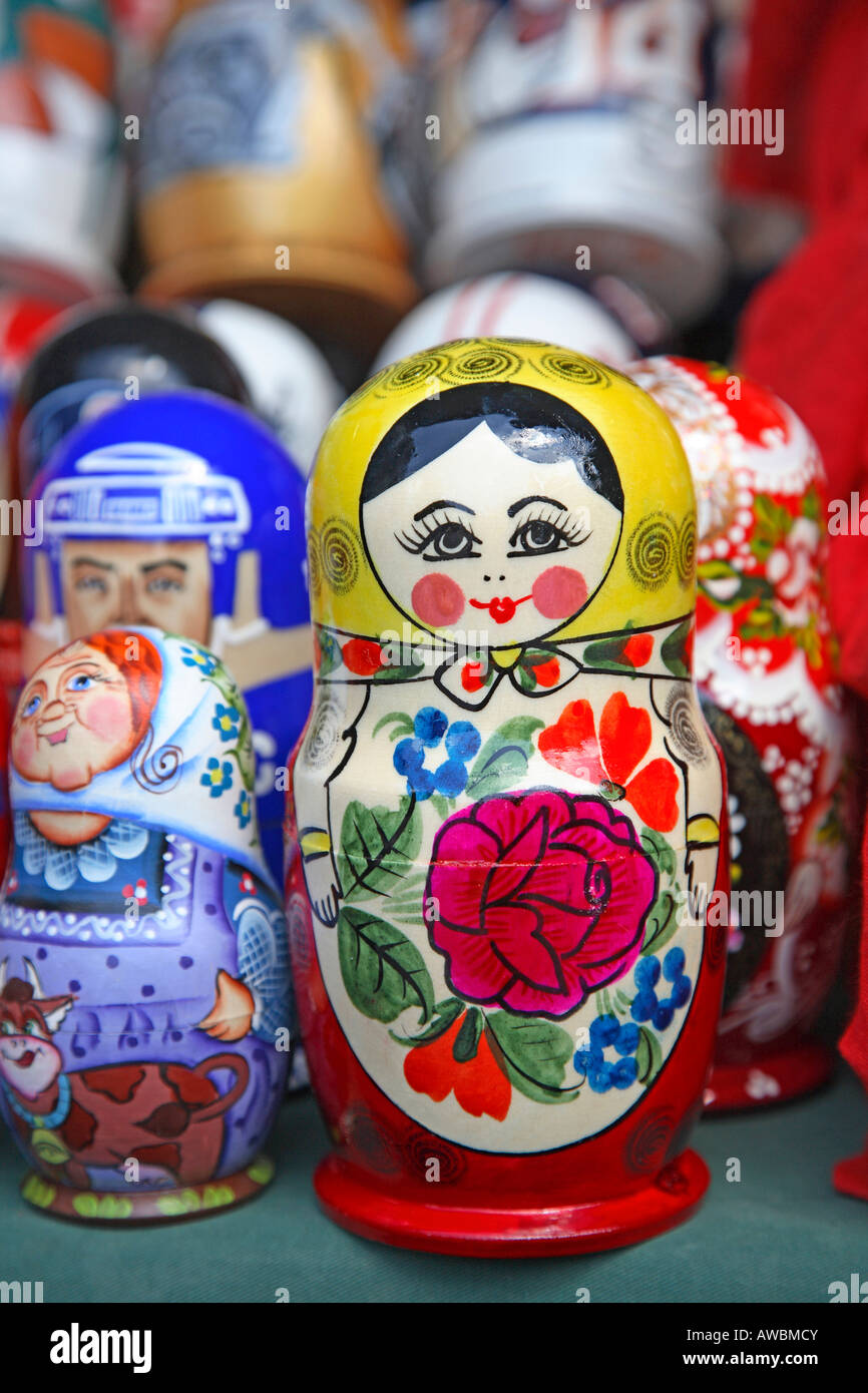 Russia, Moscow, Traditional Russian Dolls Stock Photo