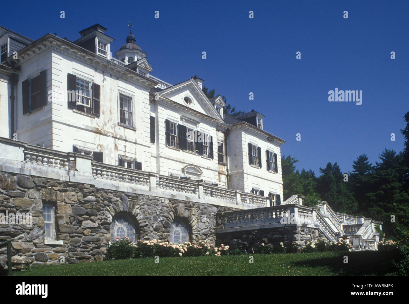 The Mount,  Lenox, Ma.,  summer home of American novelist writer Edith Wharton, built 1902 to her own designs Stock Photo