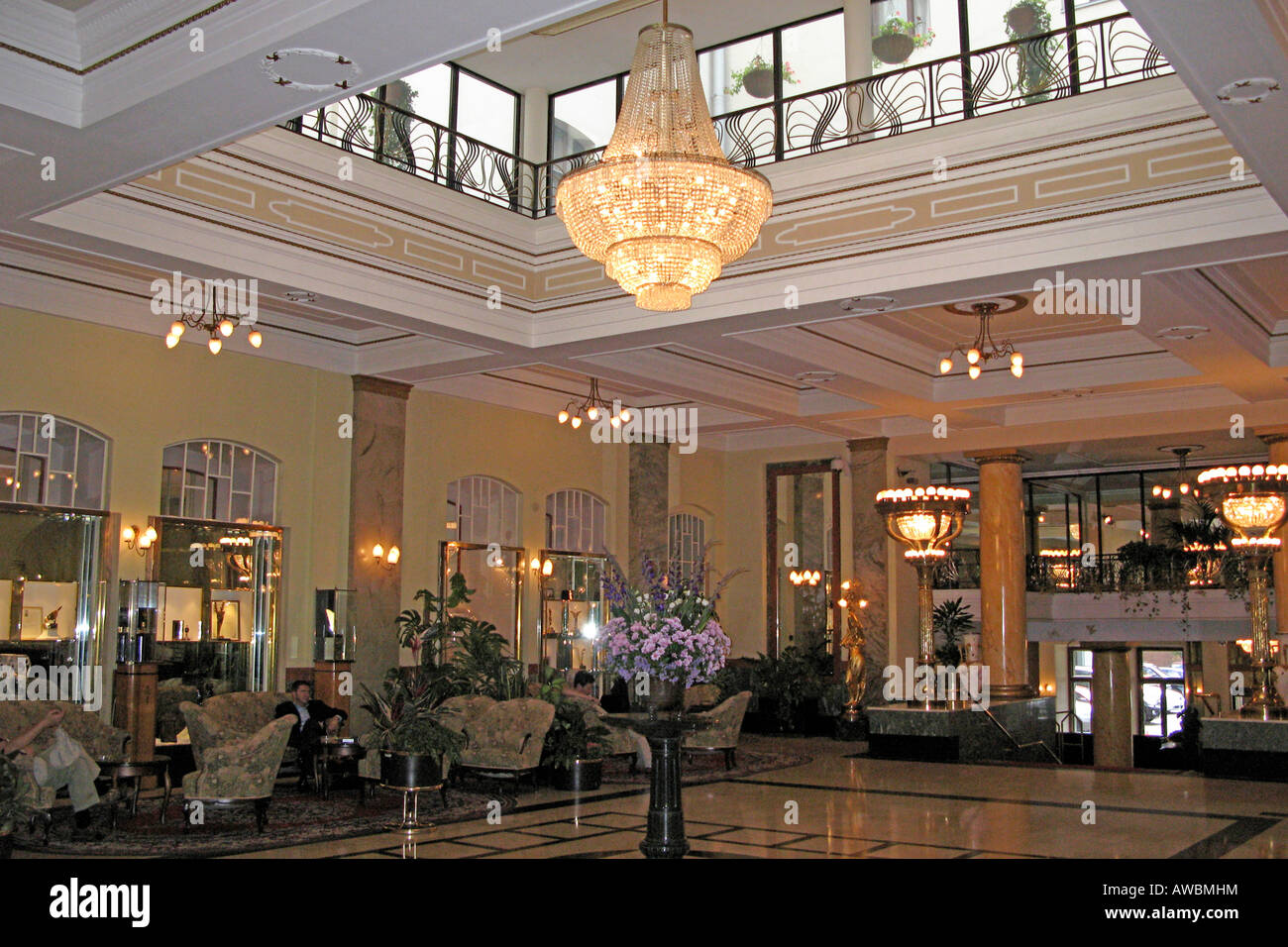 Russia, Moscow, Hotel Metropol Lobby Stock Photo