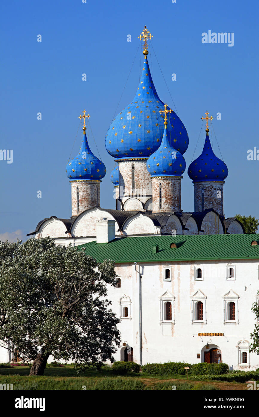 Russia, Suzdal, The Kremlin, Cathedral Of The Nativity Of The Virgin (Rozhdestvensky Cathedral) Stock Photo