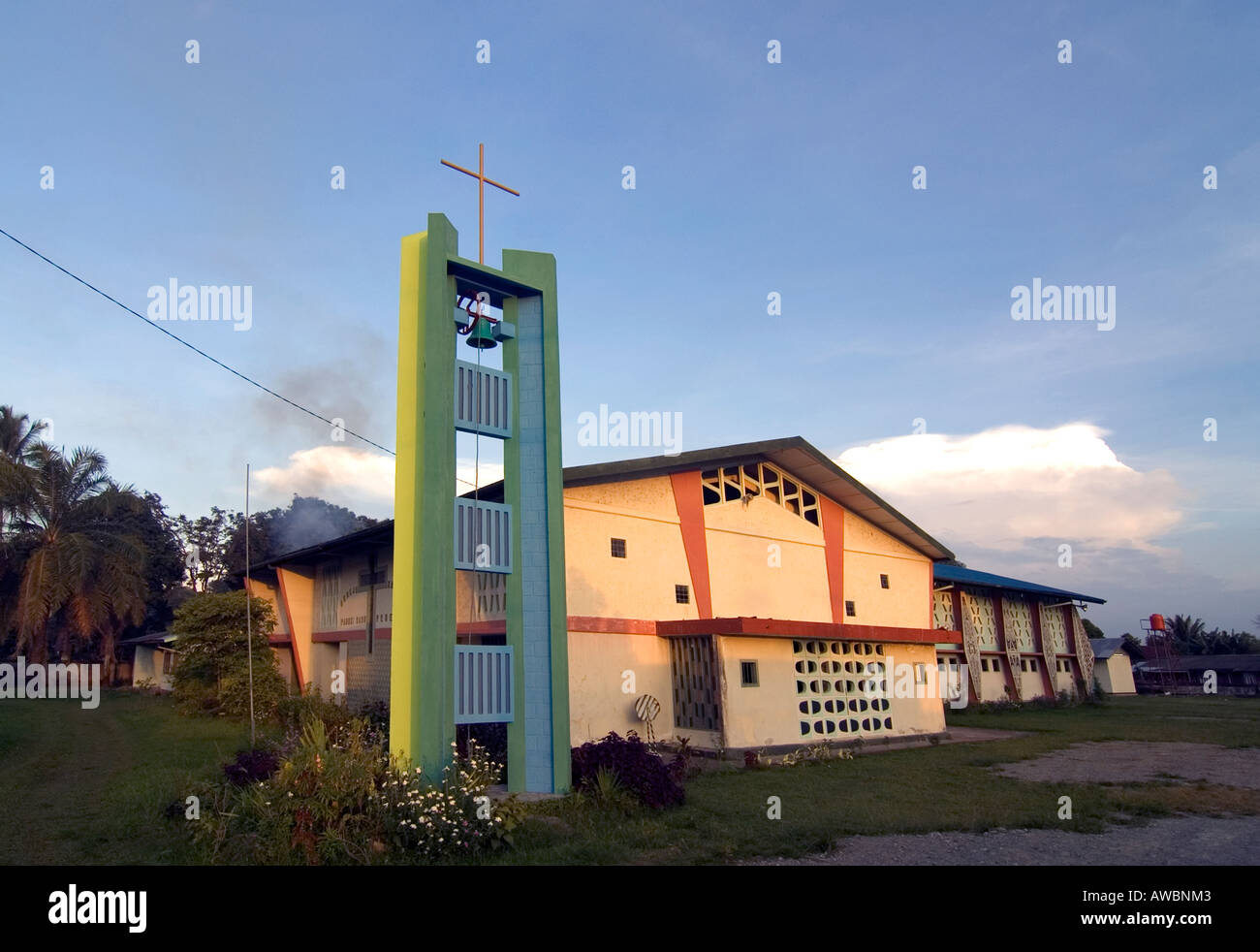 A Christian church near Jayapura in West Papua, Indonesia Stock Photo