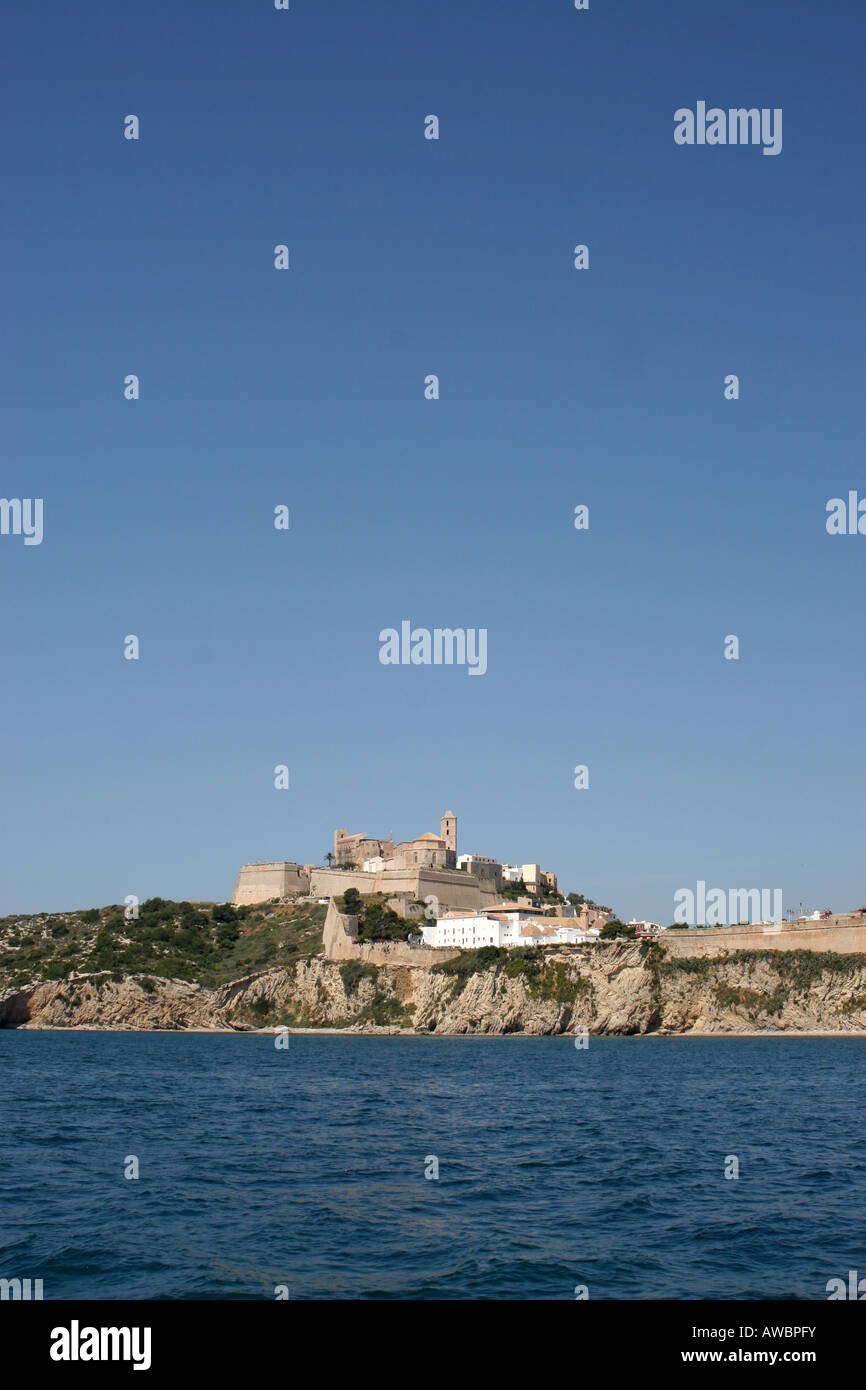 View of Ibiza Town Balearics Stock Photo