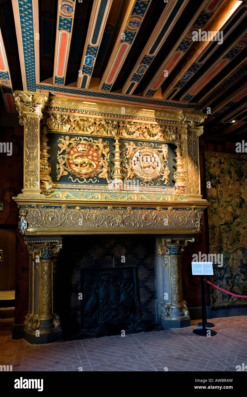Inside the  royal Chateau de Blois, Loire, France. Stock Photo