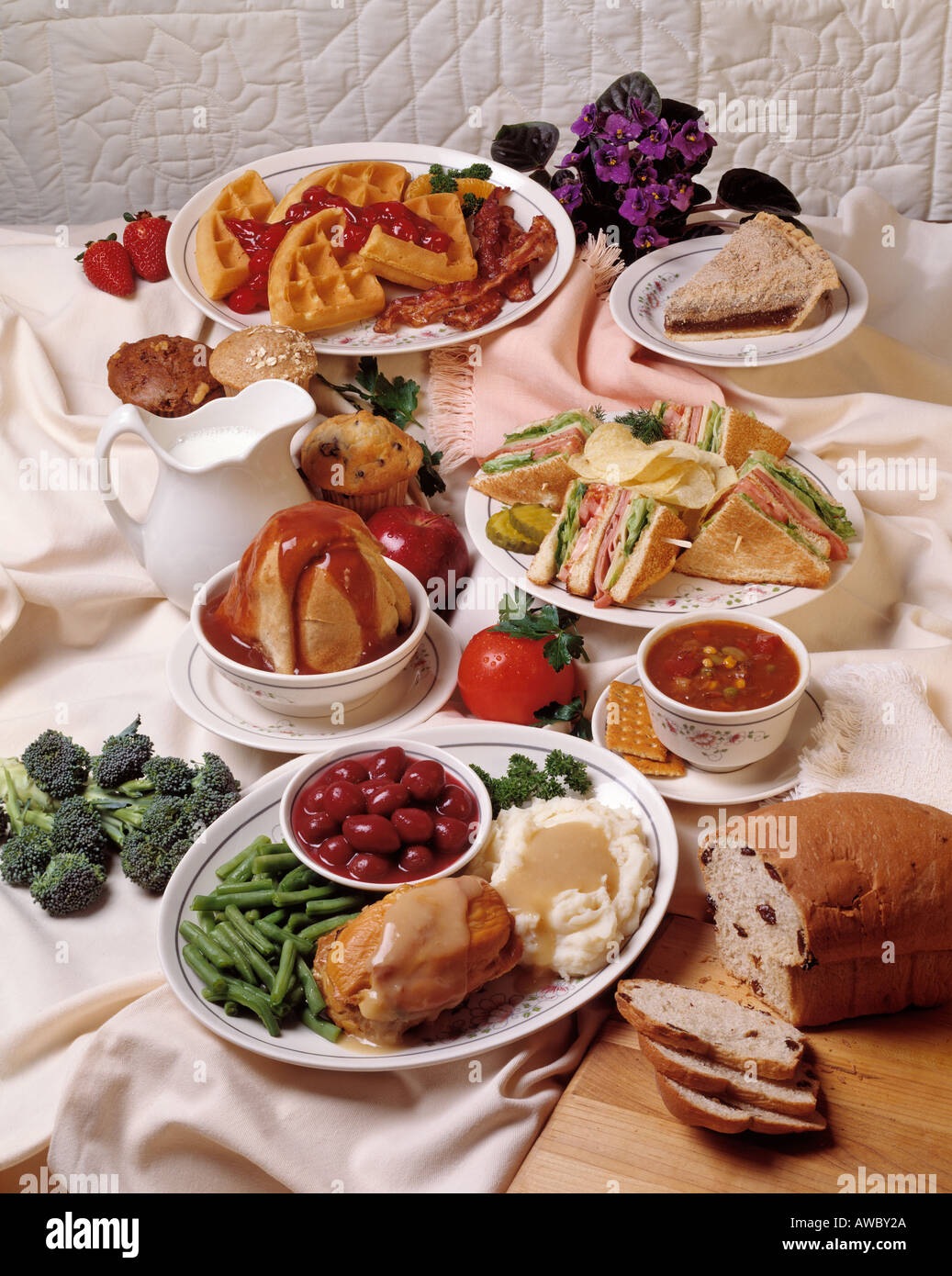 assorted food buffet combos breakfast lunch dinners Pennsylvania Dutch