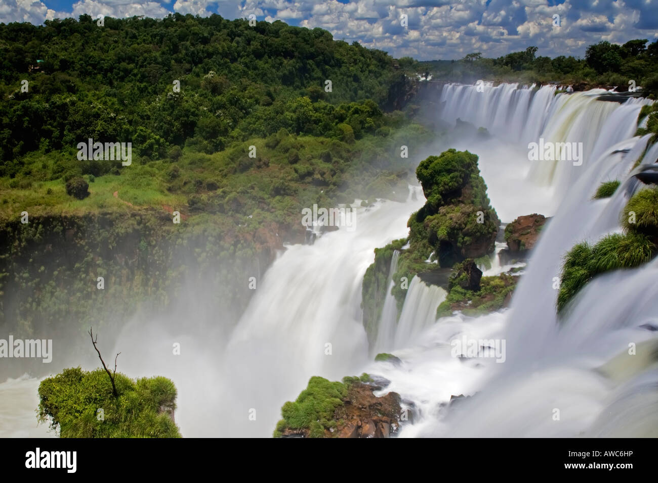 iguassu falls waterfalls brazil argentina paraguay Stock Photo