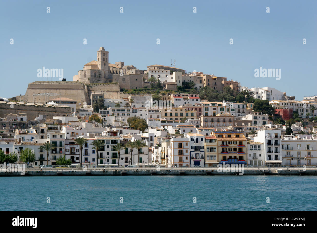 View of Ibiza Town Balearics Stock Photo