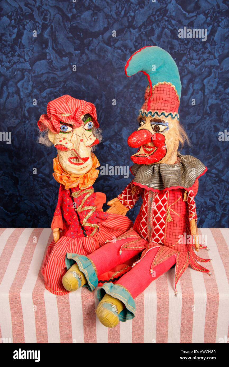Traditional Punch and Judy hand puppets from Punch and Judy puppet show