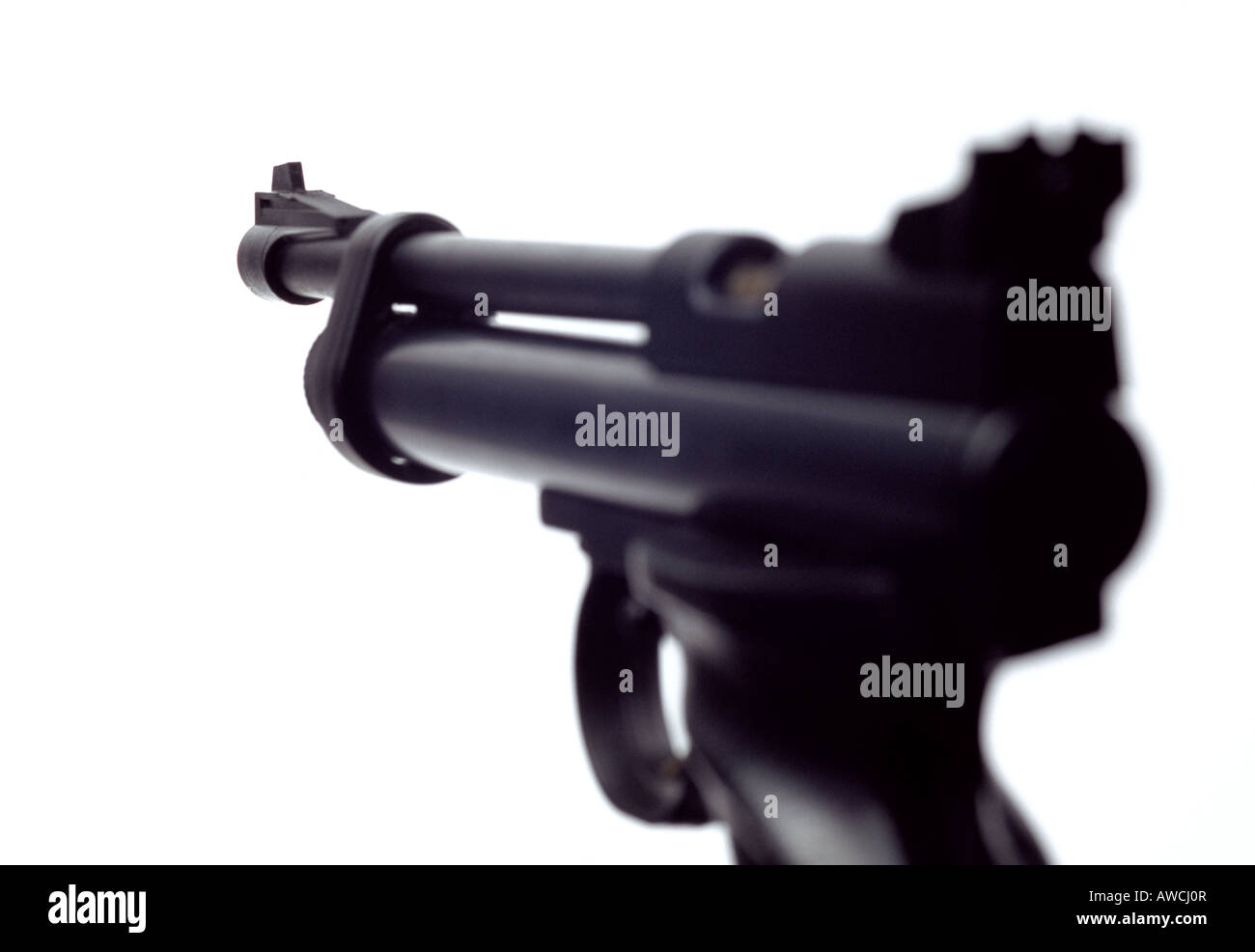 Black handgun. Stock Photo