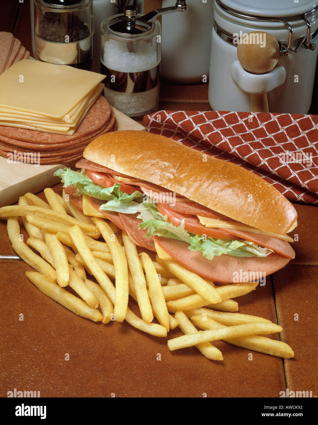 Hero submarine sub sandwich Philly Philadephia style Bon Appetit Stock