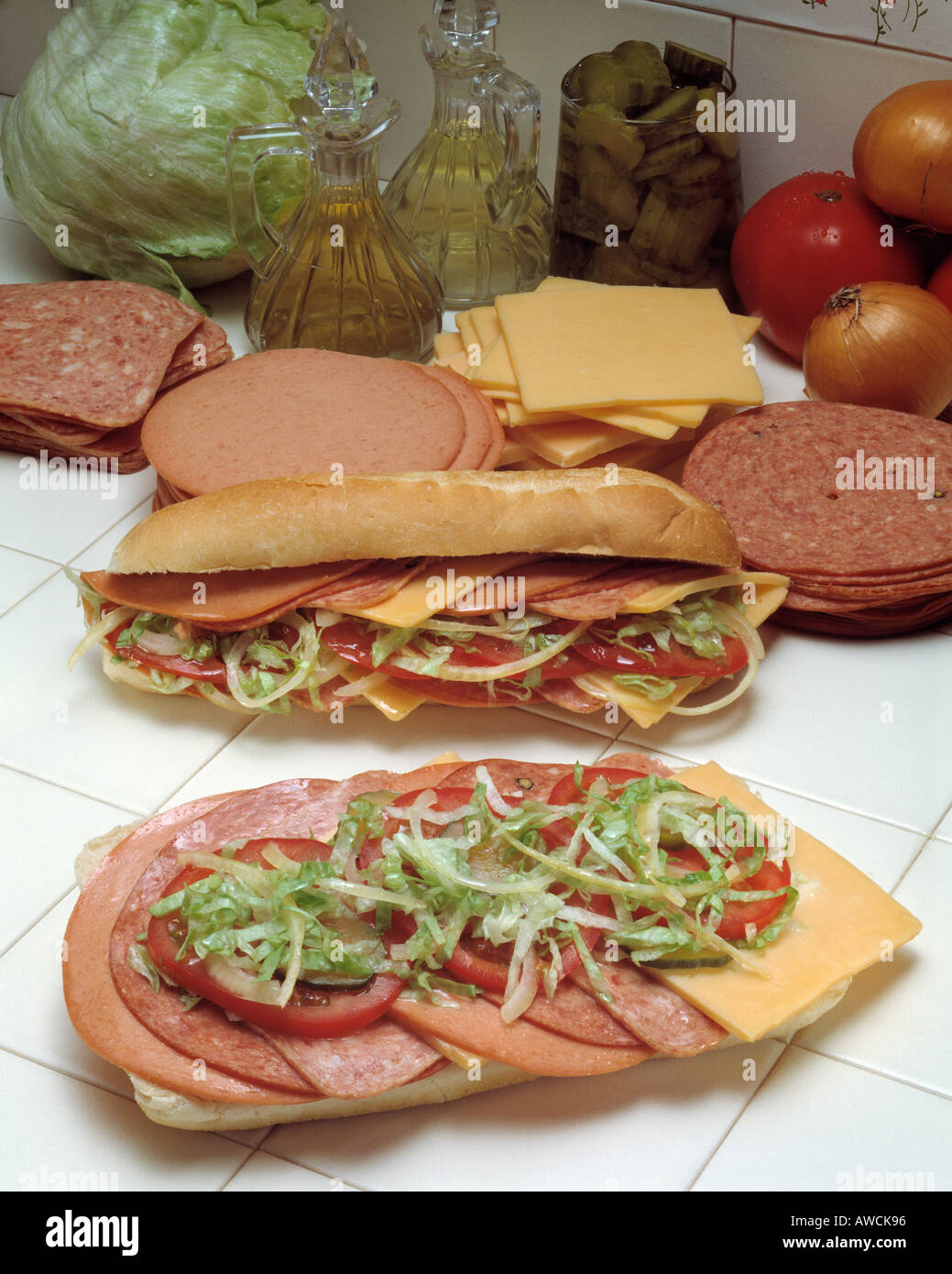 Hero submarine sub sandwich Philly Philadephia style Bon Appetit Stock