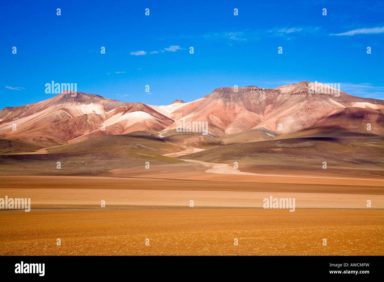 Multi-colored mountains, Altiplano, Bolivia, South America Stock Photo