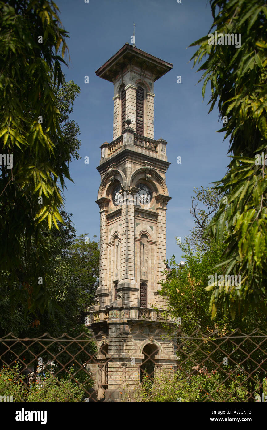 David Sassoon Clock Tower, Rani Baug , Jijamata Udyan, Byculla, Bombay, Mumbai , Maharashtra , India Stock Photo